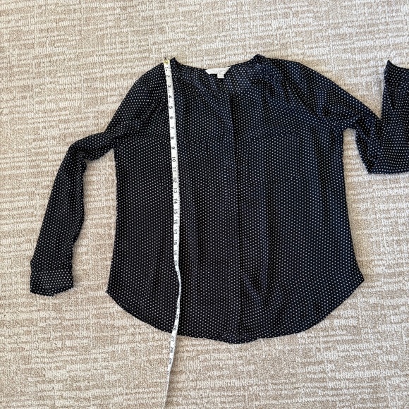 LOFT Polka Dot Button Down Blouse - Picture 4 of 5